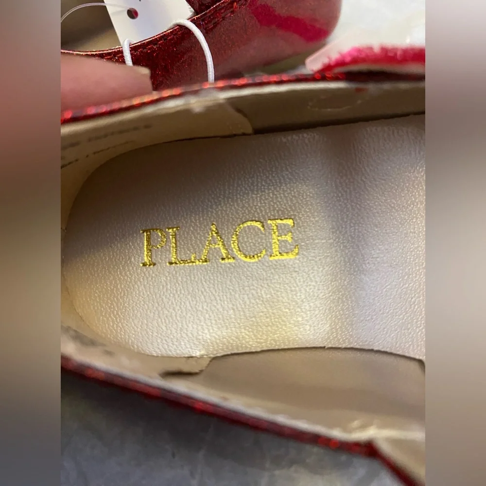 The Children's Place Red Dress Shoes with Glitter Finish